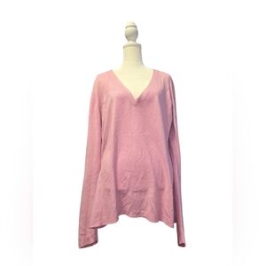 Women's Pink V-Neck‎ Sweater